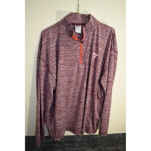 Virginia Tech VT Hokies 1/4 Zip LIGHTWEIGHT Long Sleeve Shirt MENS XL Maroon Red